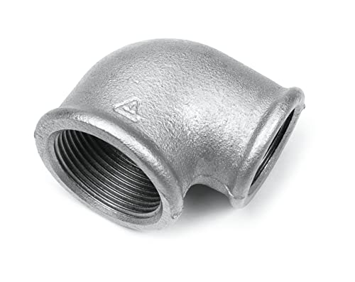 Verzinkt Fitting Temperguss Bogen reduziert 90° Innengewinde - Innengewinde (1" x 1/2") von KNM TRADE