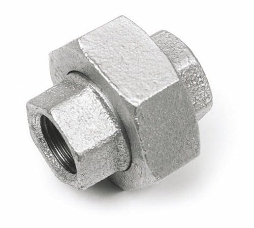 Verzinkt Fitting Temperguss Verschraubung flach dichtend IG - IG Innengewinde (5/4") von KNM TRADE