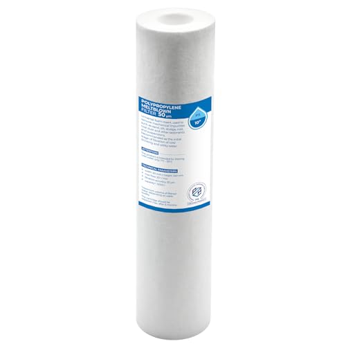Sedimentfilter Wasserfilter 10" Filtereinsatz, Filterkartusche, Filterpatrone, Vorfilter, Filtereinsatz 10” in verschiedenen Größen (1 Stück, 50 Micron Sedimentfilter) von KNM TRADE