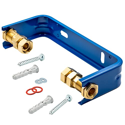 Wasserzählerbügel für 1/2" DN15 Wasserzähler – Verschraubung 3/4" BSP, einstellbarer Abstand 80-150 mm von KNM TRADE