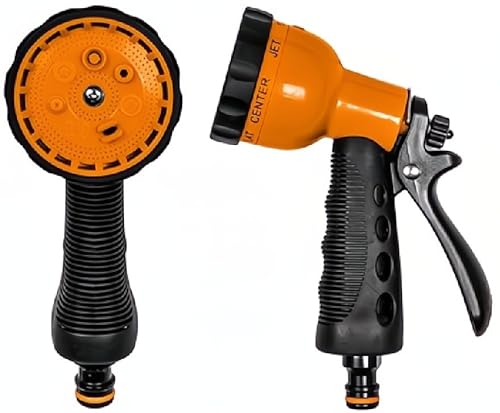 Gartenbrause mit 8 Funktionen – Handbrause mit Schnellkupplung Anschluss für Gartenschlauch – ergonomischer Griff von KNM TRADE