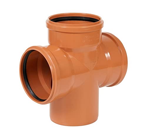 KG Doppelabzweig DN160 90° 4×160 PP Orange – Kreuzstück von KNM TRADE
