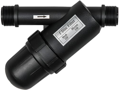 KNM TRADE Wasserfilter mit Sieb 1" mit 120 Maschenweite und 130 Mikron - Doppelte Außengewind - Verhindert Verunreinigungen - Verlängert Lebensdauer von Perlschlauch von KNM TRADE