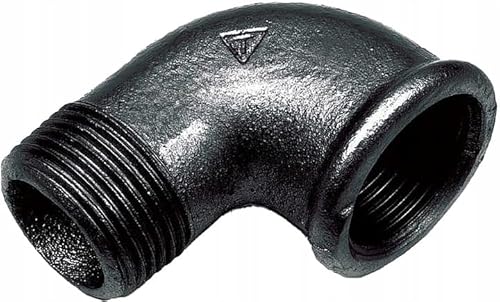 KNM TRADE TRADE Temperguss Schwarz Gewindefittings Bogen 90° IG-IG, 1/2" von KNM TRADE