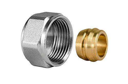 Klemmverschraubung für Kupferrohr 15 mm und Verteiler für Fußbodenheizung 3/4" Eurokonus von KNM TRADE