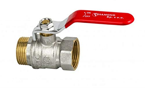 Kugelhahn 3/4" IG-AG Wasserhahn Mit Stopfbuchse Messing von KNM