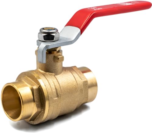 Kugelhahn Lötkugelhahn Lötventil mit Hebelgriff mit Entleerung Messing Lötfitting (18 mm) von KNM TRADE