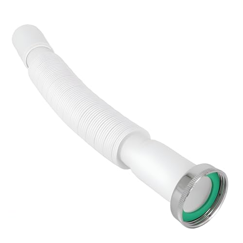 Siphon Flexibel für Waschbecken 1 1/2" x 32/40mm - Waschtisch Flexibler Ablaufschlauch/Geruchsverschluss - Ausziehbar von 330-820 mm von KNM TRADE