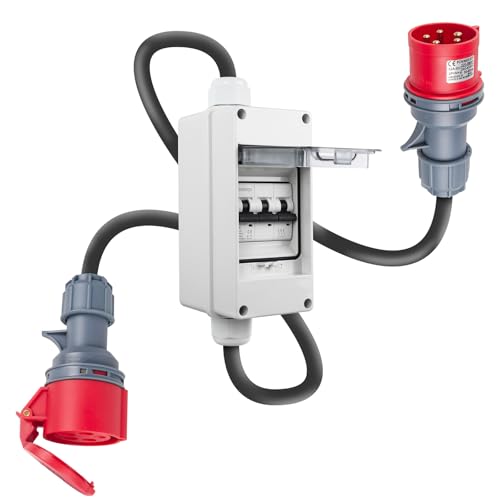 KNMIPJD CEE adapter starkstrom adapter 32a auf 16a adapter starkstrom verlängerungskabel 0.5 m IP44 32A Stecker auf 16A Kupplung mit Leitungsschutzschalter 16A KNMIPJD CEE adapter starkstrom adapter 32a auf 16a adapter starkstrom verlängerungskabel 0.5 m IP44 32A Stecker auf 16A Kupplung mit Leitungsschutzschalter 16A von KNMIPJD