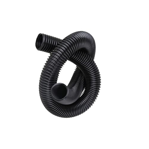 Innen 50 mm/außen 58 mm Staubsauger-Gewindeschlauch/Balg/Strohhalme/weiches Rohr, langlebiges, flexibles Ersatz-Vakuumrohr, Ersatzschlauch for Staubsauger(Black-1 m) von KNNGZTSSR