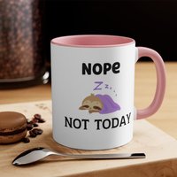 Nope Not Today Tasse, Lustige Lustiges Geschenk, Kaffeetasse, Geschenk Für Sie, Weihnachtsgeschenk, Geburtstagsgeschenk, Lustige Süße Teetasse von KNNewDesigns