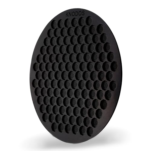 KNODOS 58mm Präzisions Puck Screen – Edelstahl Espressosieb 58.35mm, Feinmaschig & Spülmaschinenfest, Silber, Kompatibel mit E61, Gaggia, Lelit, Rocket, Profitec, ECM, Flair 58 (Schwarz, 58 mm) von KNODOS