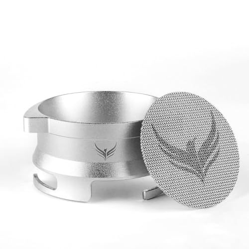 KNODOS Dosiertrichter und Espresso-Pucksieb-Set, Mühle, Siebtrichter (Silber, 54 mm Typ B) von KNODOS
