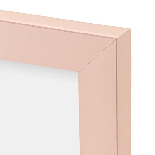 KNOR Bilderrahmen Slim Fotorahmen mit Plexiglas Modern & Bruchsicher Versch. Farben & Größen -Für Fotos, Poster, Zertifikate (Pastellrosa, 10x15) von KNOR