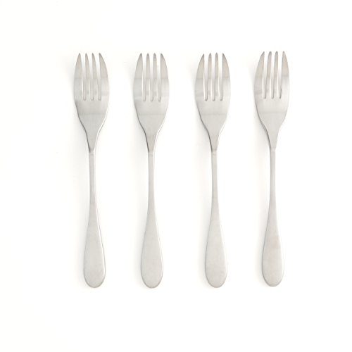 Knork Original Dinner Forks, mattes Finish (handgeschmiedeter Metallknork) Gabel Set 4-teilig Tafelservice Edelstahl, 18/0 von KNORK