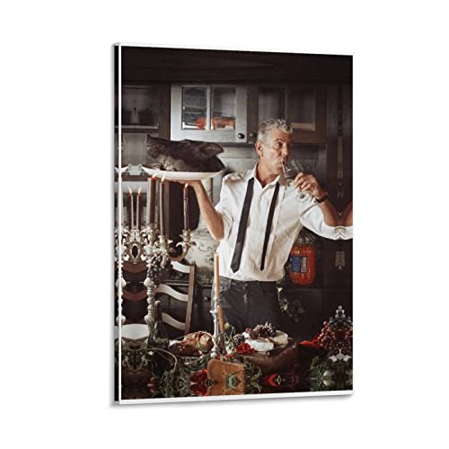 Anthony Bourdain Poster Dekorative Malerei Leinwand Wandkunst Wohnzimmer Poster Schlafzimmer Malerei, Leinwand Kunst Poster Und Wandkunst Bilddruck Moderne Familienzimmer Dekor 12x18inch(30x45cm) von KNOTSS