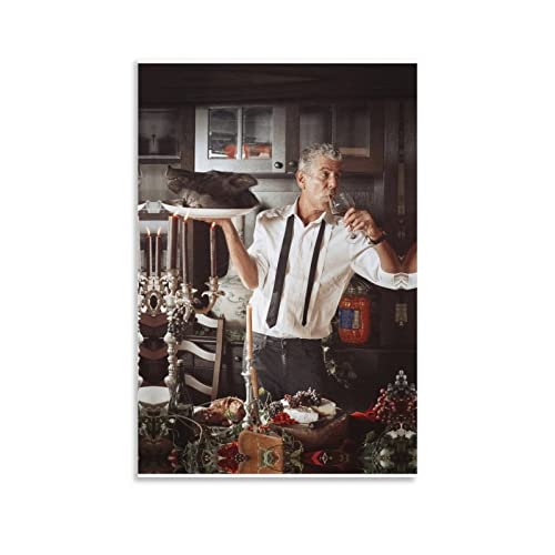 Anthony Bourdain Poster Dekorative Malerei Leinwand Wandkunst Wohnzimmer Poster Schlafzimmer Malerei, Leinwand Kunst Poster Und Wandkunst Bilddruck Moderne Familienzimmer Dekor 16x24inch(40x60cm) von KNOTSS