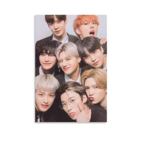 Ateez Group All Members Poster Dekorative Malerei Leinwand Wandkunst Wohnzimmer Poster Schlafzimmer Malerei, Leinwand Kunst Poster Und Wandkunst Bilddruck Moderne Familienzimmer Dekor 16x24inch(40x60c von KNOTSS