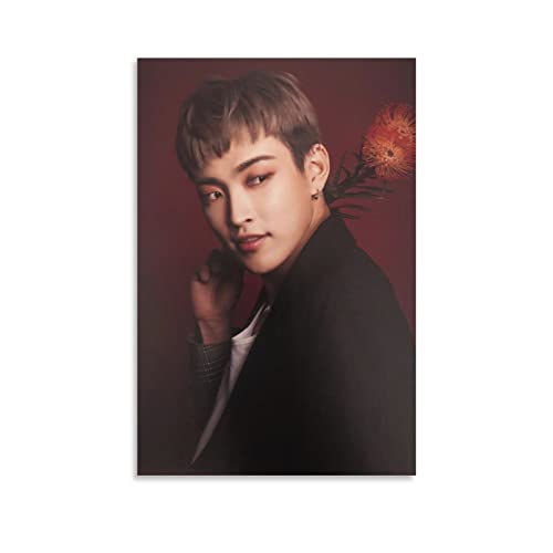 Ateez Idol Group Hongjoong Poster Dekorative Malerei Leinwand Wandkunst Wohnzimmer Poster Schlafzimmer Malerei, Leinwand Kunst Poster Und Wandkunst Bilddruck Moderne Familienzimmer Dekor 12x18inch(30 von KNOTSS