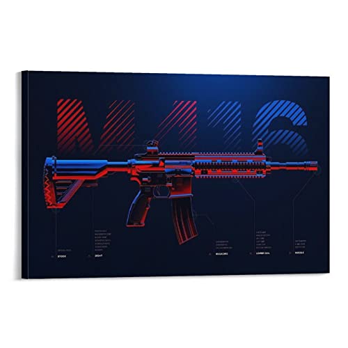 CSGO HK416 Poster Dekorative Malerei Leinwand Wandkunst Wohnzimmer Poster Schlafzimmer Malerei, Leinwand Kunst Poster Und Wandkunst Bilddruck Moderne Familienzimmer Dekor 20x30inch(50x75cm) von KNOTSS