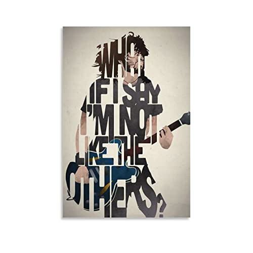 Dave Grohl Foo Fighters Poster Dekorative Malerei Leinwand Wandkunst Wohnzimmer Poster Schlafzimmer Malerei, Leinwand Kunst Poster Und Wandkunst Bilddruck Moderne Familienzimmer Dekor 24x36inch(60x90 von KNOTSS