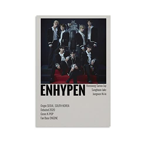 Enhypen Idol Group Poster Dekorative Malerei Leinwand Wandkunst Wohnzimmer Poster Schlafzimmer Malerei, Leinwand Kunst Poster Und Wandkunst Bilddruck Moderne Familienzimmer Dekor 12x18inch(30x45cm) von KNOTSS