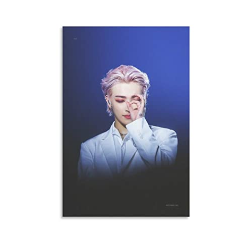 Hongjoong ATEEZ Poster Dekorative Malerei Leinwand Wandkunst Wohnzimmer Poster Schlafzimmer Malerei, Leinwand Kunst Poster Und Wandkunst Bilddruck Moderne Familienzimmer Dekor 12x18inch(30x45cm) von KNOTSS