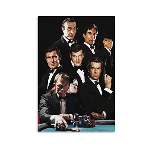 James Bond 007 Movie Poster Dekorative Malerei Leinwand Wandkunst Wohnzimmer Poster Schlafzimmer Malerei, Leinwand Kunst Poster Und Wandkunst Bilddruck Moderne Familienzimmer Dekor 12x18inch(30x45cm) von KNOTSS