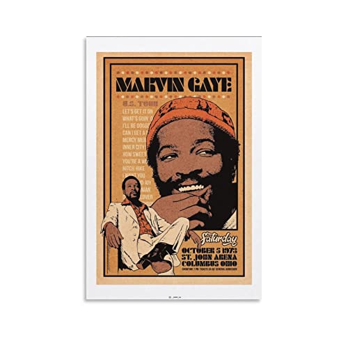 Marvin Gaye Poster Dekorative Malerei Leinwand Wandkunst Wohnzimmer Poster Schlafzimmer Malerei, Leinwand Kunst Poster Und Wandkunst Bilddruck Moderne Familienzimmer Dekor 12x18inch(30x45cm) von KNOTSS