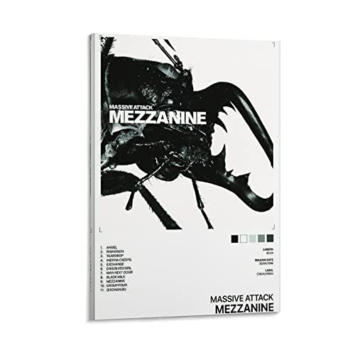 Mezzanine Massive Attack Poster Dekorative Malerei Leinwand Wandkunst Wohnzimmer Poster Schlafzimmer Malerei, Leinwand Kunst Poster Und Wandkunst Bilddruck Moderne Familienzimmer Dekor 12x18inch(30x45 von KNOTSS