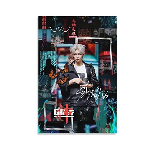 Stray Kids Lee Felix Poster Dekorative Malerei Leinwand Wandkunst Wohnzimmer Poster Schlafzimmer Malerei, Leinwand Kunst Poster Und Wandkunst Bilddruck Moderne Familienzimmer Dekor 12x18inch(30x45cm) von KNOTSS