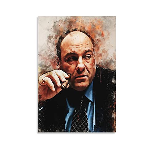 Tony Soprano Smoking Poster Dekorative Malerei Leinwand Wandkunst Wohnzimmer Poster Schlafzimmer Malerei, Leinwand Kunst Poster Und Wandkunst Bilddruck Moderne Familienzimmer Dekor 24x36inch(60x90cm) von KNOTSS