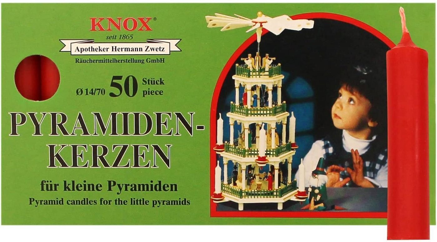 KNOX Duftkerze 1 Päckchen Pyramidenkerzen Ø 14 mm Länge 74 mm ROT - 50er Packung KNOX Duftkerze 1 Päckchen Pyramidenkerzen Ø 14 mm Länge 74 mm ROT - 50er Packung von KNOX