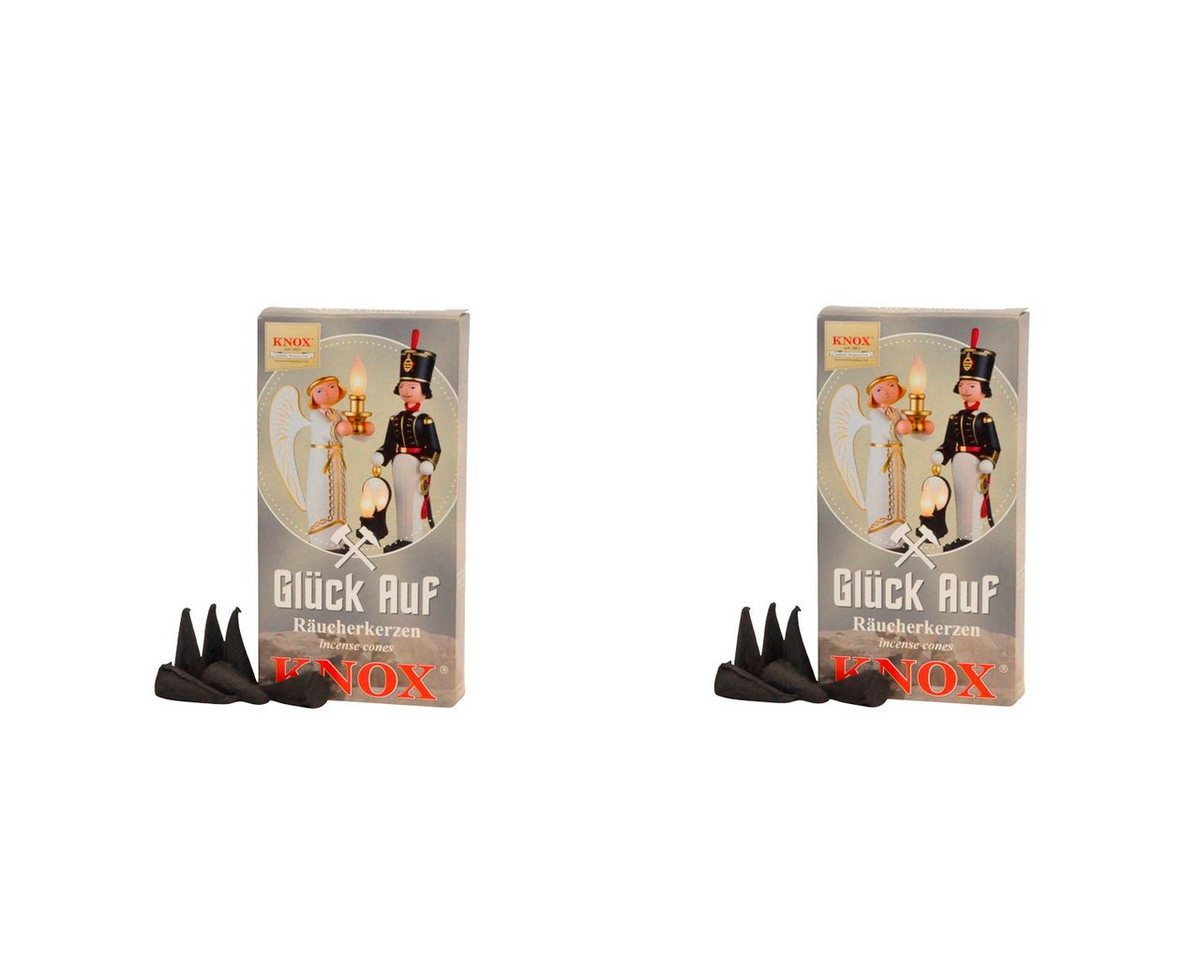 KNOX Duftkerze 2er Set: Glück Auf, Räucherkerzen der Größe M - Made in Germany von KNOX