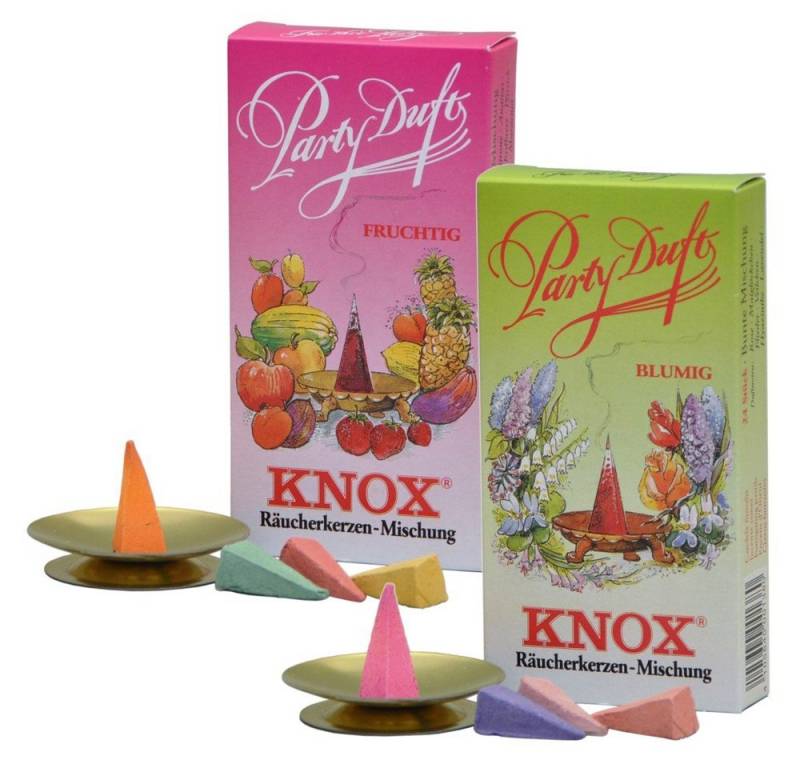 KNOX Duftkerze Räucherkerzen Party-Düfte, 2er-Set, 2x 24, blumig & fruchtig - Made in Germany KNOX Duftkerze Räucherkerzen Party-Düfte, 2er-Set, 2x 24, blumig & fruchtig - Made in Germany von KNOX