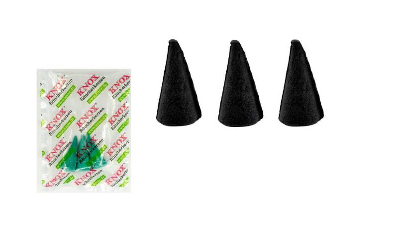 KNOX Duftkerze Räucherkerzen XXL Riesen 3er Set - Opium - Inkl. 3x Meeresbrise, Angenehmer Duft für 30-40 Minuten - Made in Germany von KNOX