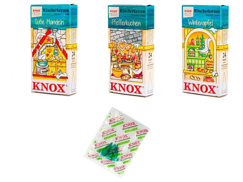 KNOX Duftkerze Weihnachtsmarkt Düfte - 3er Set, Weihnachtszauber für sinnliche Winterabende - Made in Germany von KNOX