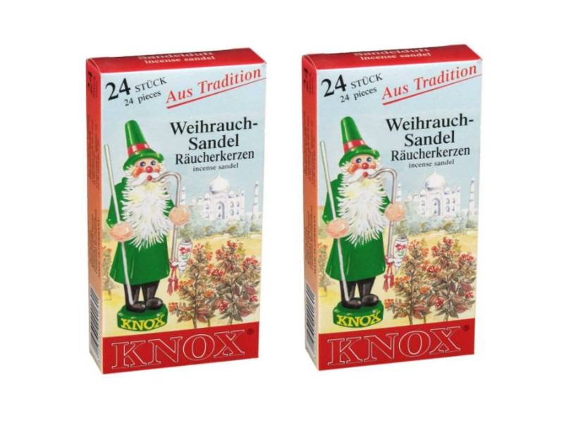 KNOX Duftkerze 2 Päckchen Räucherkerzen- Weihrauch-Sandel - 24er Packung KNOX Duftkerze 2 Päckchen Räucherkerzen- Weihrauch-Sandel - 24er Packung von KNOX