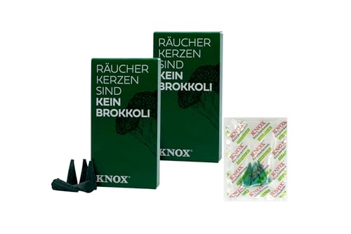 KNOX Räucherkerzen - 2er Set Young KNOX Brokkoli - Düfte: 2er Cannabis - Menge: 48 Inclusive 3 Räucherkerzen als Proben vom Duft Meeresbriese - Made in Germany KNOX Räucherkerzen - 2er Set Young KNOX Brokkoli - Düfte: 2er Cannabis - Menge: 48 Inclusive 3 Räucherkerzen als Proben vom Duft Meeresbriese - Made in Germany von KNOX