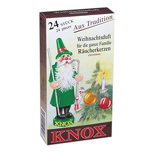 KNOX Räucherkerzen - Duft: Weihnachtsduft - Menge: 24 Stück - Brenndauer: ca. 10-15 min - Made in Germany von KNOX
