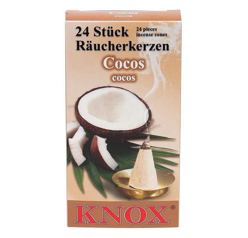 KNOX Räuchermännchen 1 Päckchen Räucherkerzen- Cocos - 24er Packung von KNOX