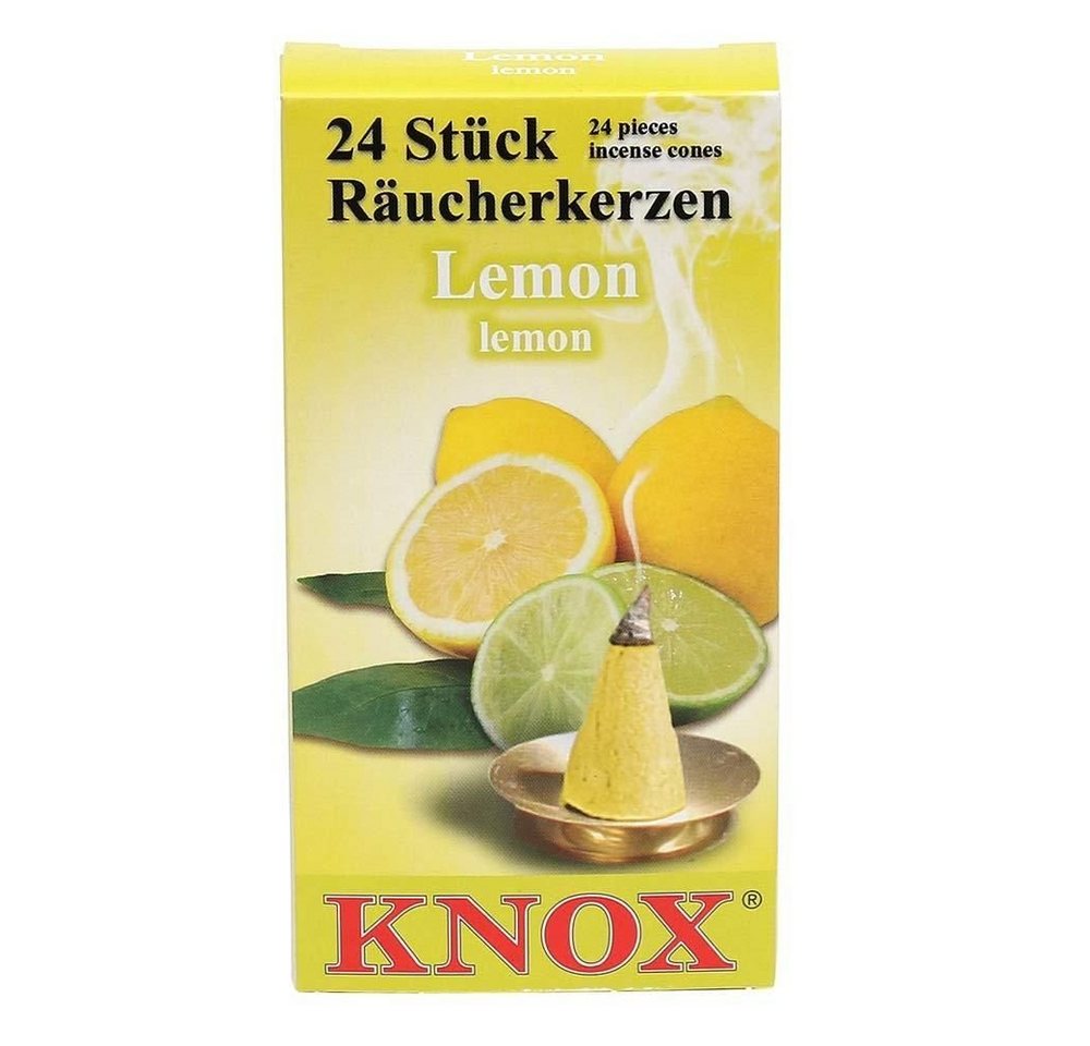 KNOX Räuchermännchen 1 Päckchen Räucherkerzen- Lemon - 24er Packung von KNOX