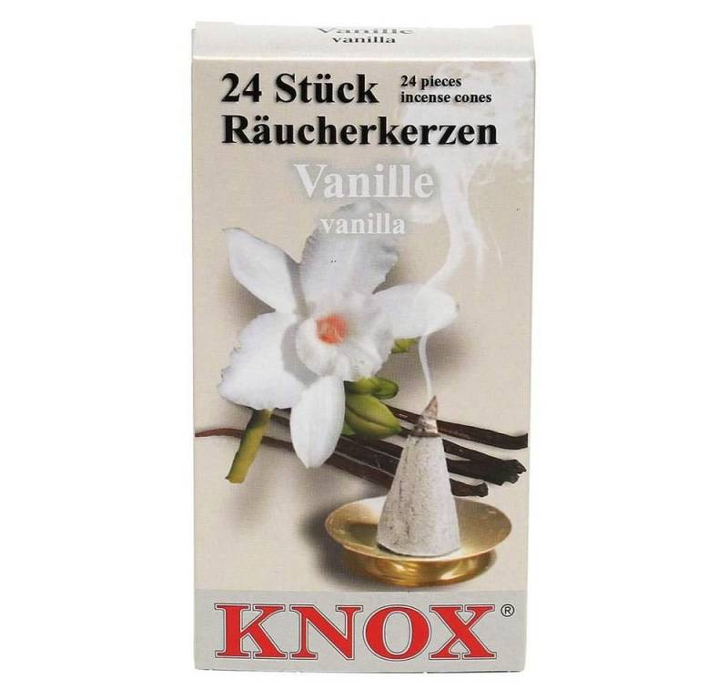 KNOX Räuchermännchen 1 Päckchen Räucherkerzen- Vanille - 24er Packung von KNOX