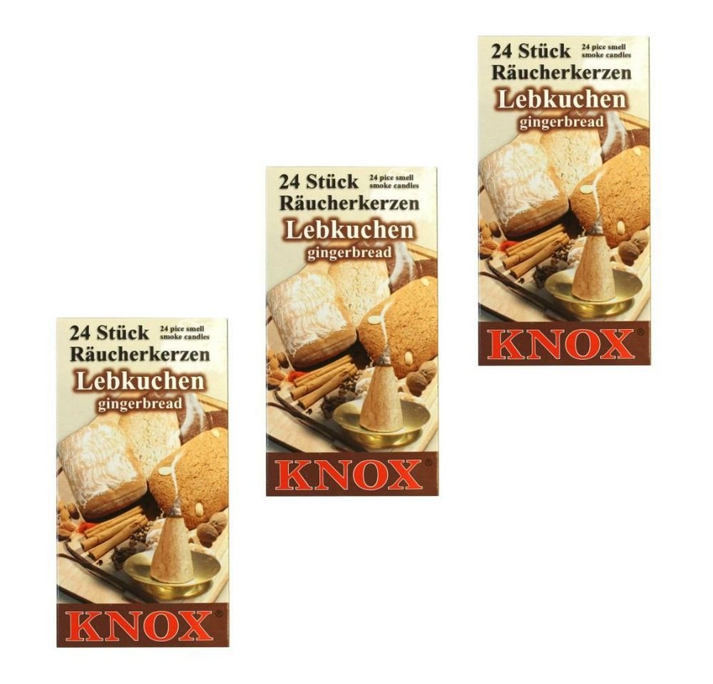 KNOX Räuchermännchen 3 Päckchen Räucherkerzen- Lebkuchen - 24er Packung von KNOX
