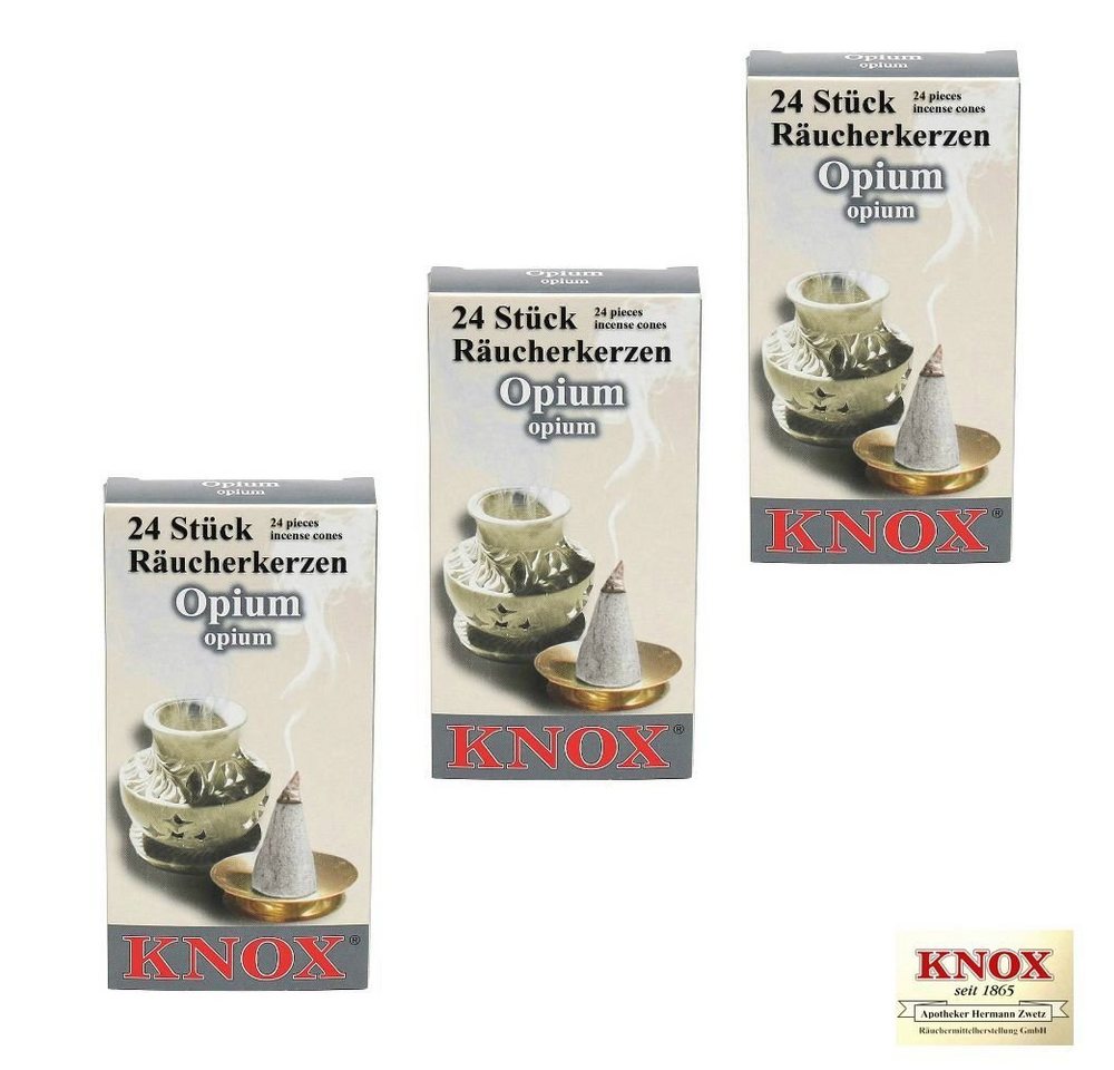 KNOX Räuchermännchen 3 Päckchen Räucherkerzen- Opium - 24er Packung von KNOX