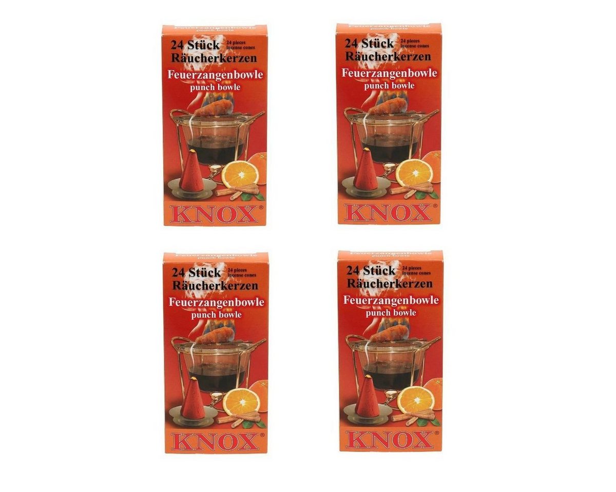 KNOX Räuchermännchen 4 Päckchen Räucherkerzen- Feuerzangenbowle - 24er Packung von KNOX