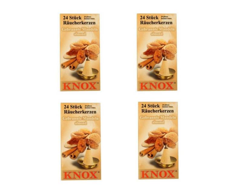 KNOX Räuchermännchen 4 Päckchen Räucherkerzen- Gebrannte Mandeln - 24er Packung von KNOX