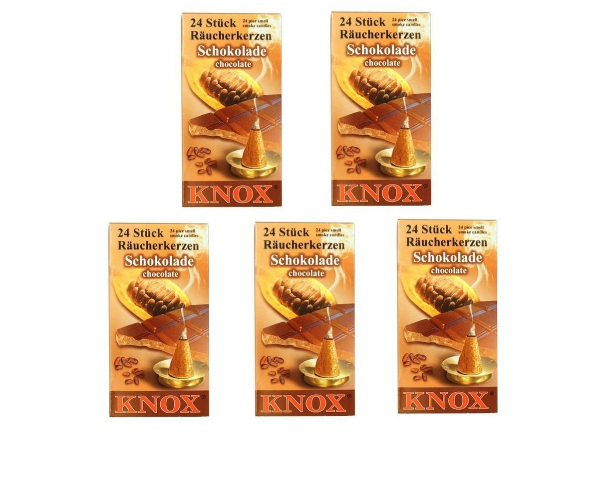 KNOX Räuchermännchen 5 Päckchen Räucherkerzen- Schokolade - 24er Packung von KNOX