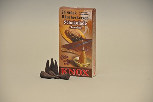 Knox Räucherkerzen/Räucherkegel - Schokolade - 24 Stück/Pkg. (1, Schokolade) von KNOX