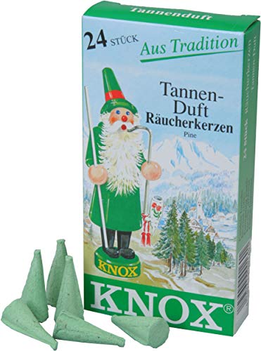 Knox Räucherkerzen/Räucherkegel – Tanne – 24 Stück/Pkg. (2, Tanne) von KNOX